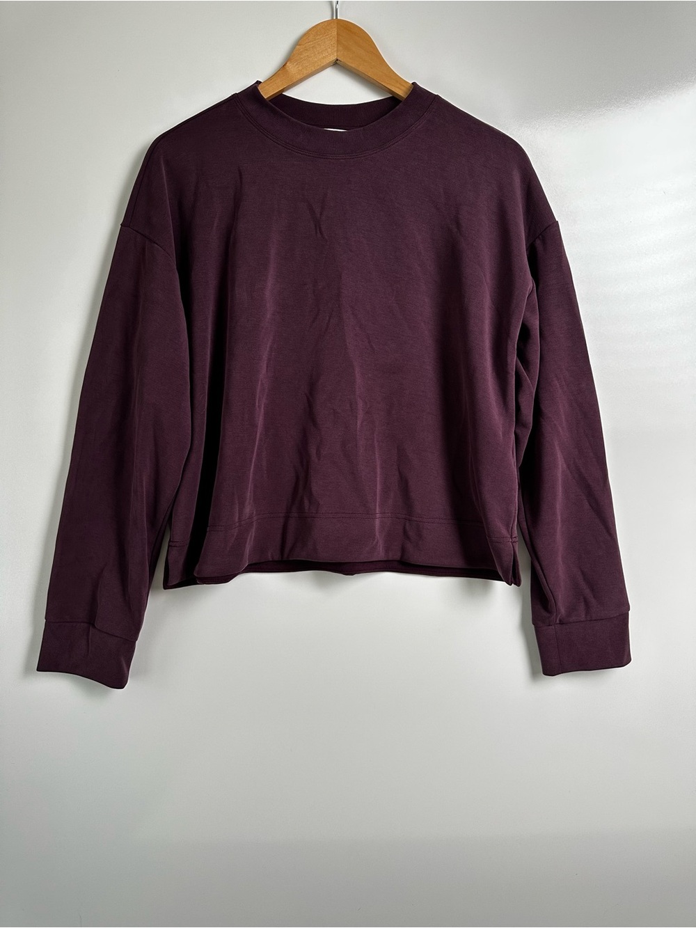 Athleta Coaster Luxe Plum Purple Women's Crewneck Sweatshirt L
